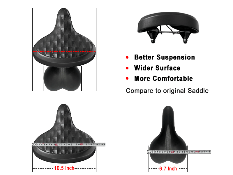 Selle surdimensionnée et confortable - FREESKY eBike FR